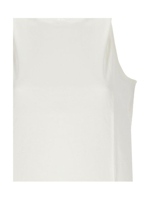 Courreges White Courrèges Logo Embroidered Hooded Tank Top