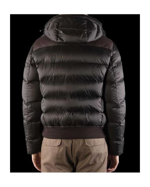 Moorer Black Wright Eiderdown-Padded Bomber Jacket for men