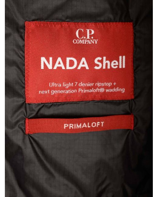 C P Company Black Lens-Detail Padded Gilet for men