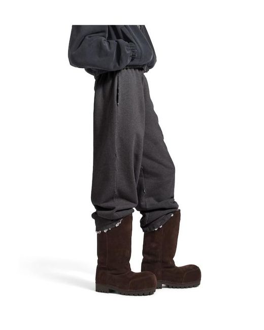 Balenciaga Gray Wide-Leg Elasticated Waist Pants for men
