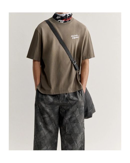 Maison Kitsuné Natural Short-Sleeved T-Shirt for men