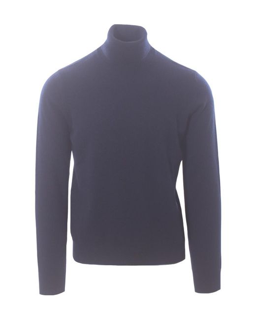 Gran Sasso Blue Turtleneck Sweater for men