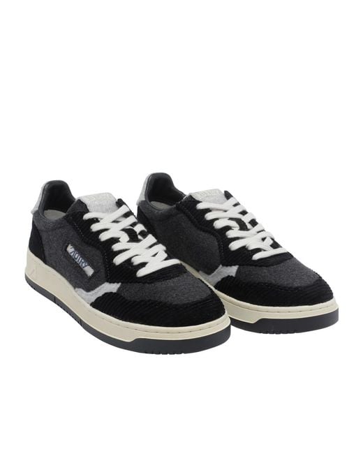 Autry Black Lace-Up Sneakers for men