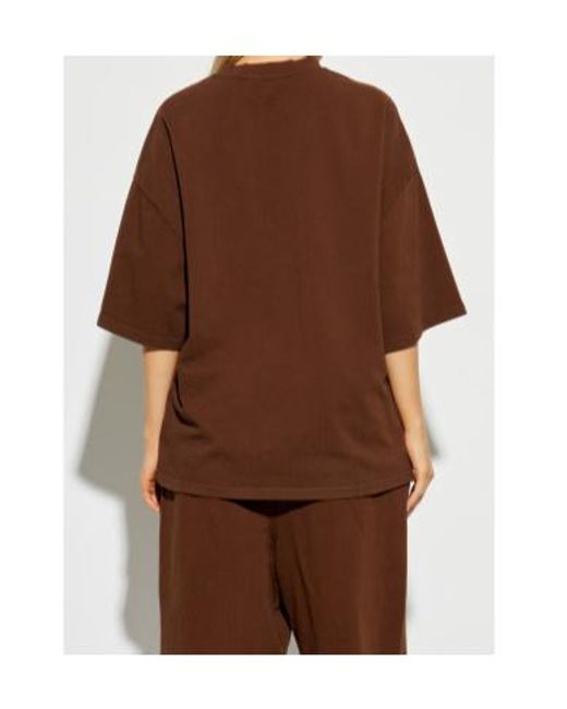 Entire studios Brown Oversized Crew Neck T-Shirt for men