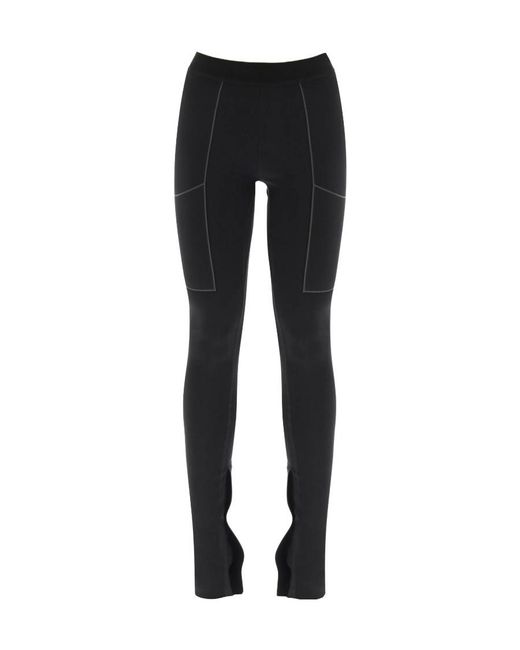 Coperni Black Panelled High-Rise Leggings