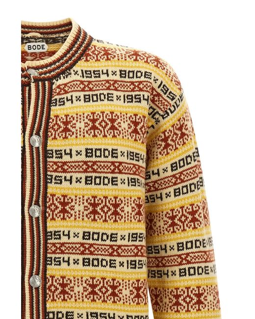 Bode Multicolor Marzipan Jacquard Cardigan for men