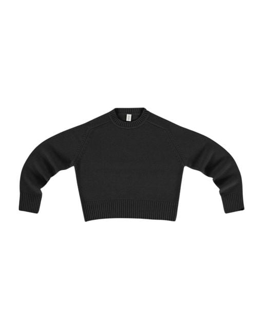 Extreme Cashmere Black Long-Sleeved Short Sweater