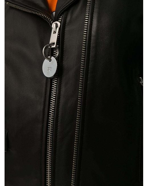 DIESEL Black Zip-Detail Biker Jacket