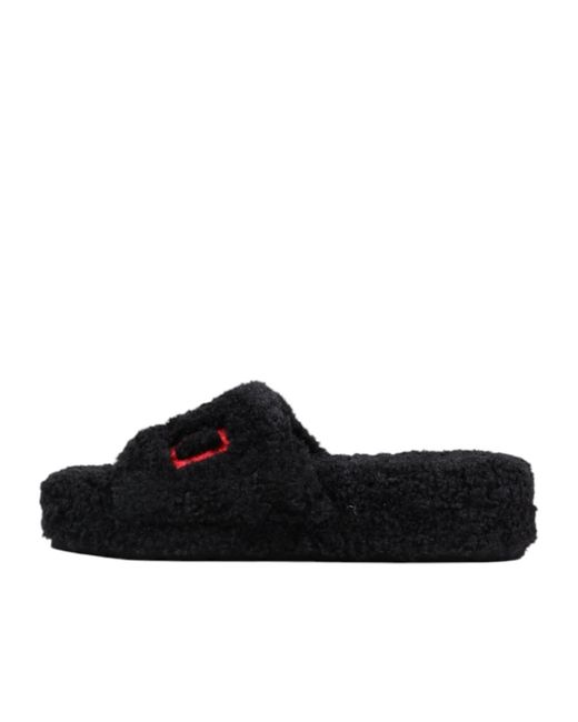 Ralph Lauren Black Logo Slippers