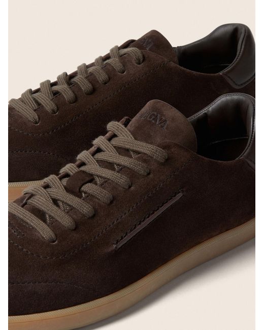 Zegna Brown 232 Low-Top Sneakers for men