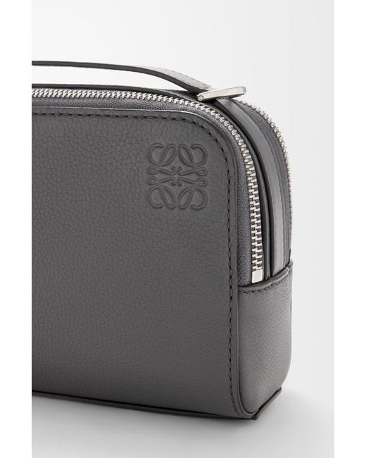 Loewe Gray Logo Embossed Mini Camera Bag for men