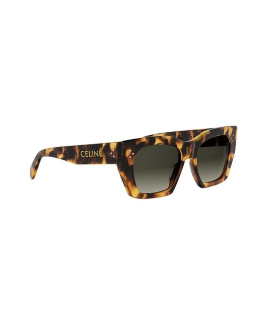 Céline Multicolor 3 Dots Havana Square Sunglasses