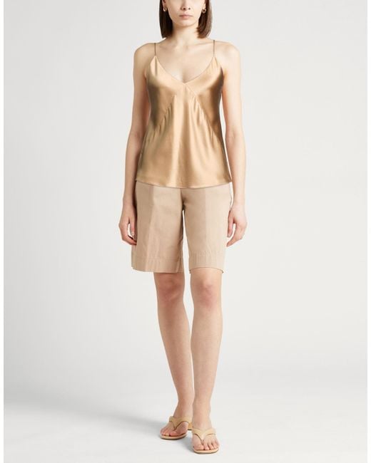 Max Mara Natural Solid Satin Cami Top