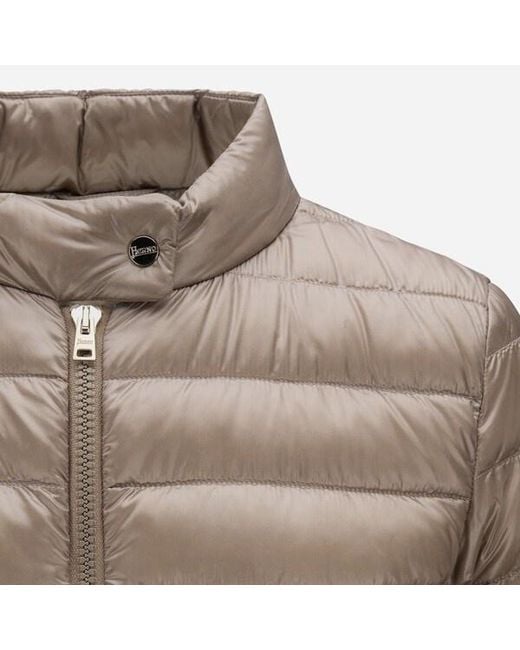 Herno Brown Quilted Down Jacket