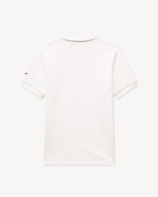 KENZO White Jumping Tiger' Embroidered Slim Polo for men