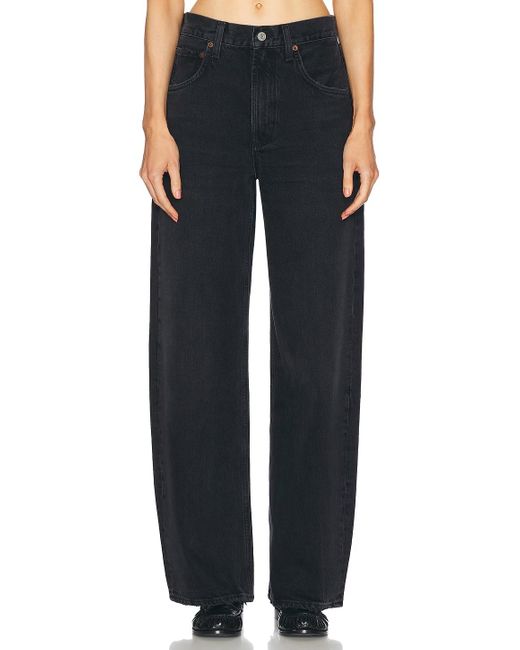 Agolde Black Five-Pocket Denim Trousers