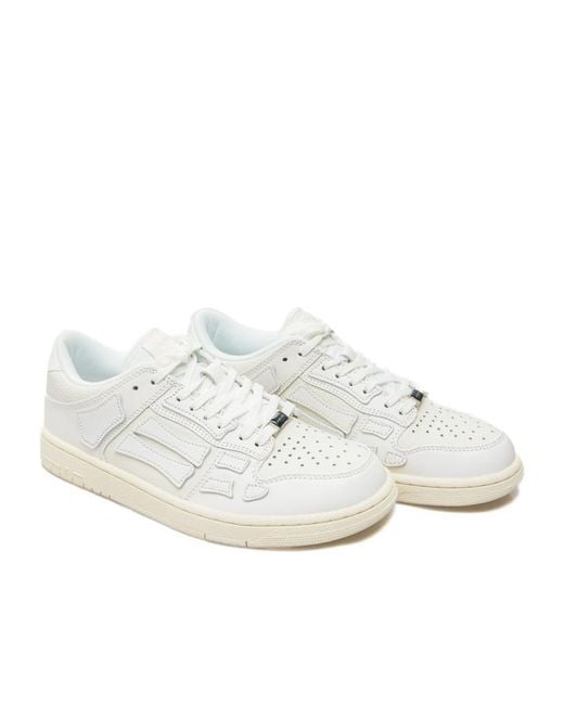 Amiri White Bone Patch Low-Top Sneakers for men