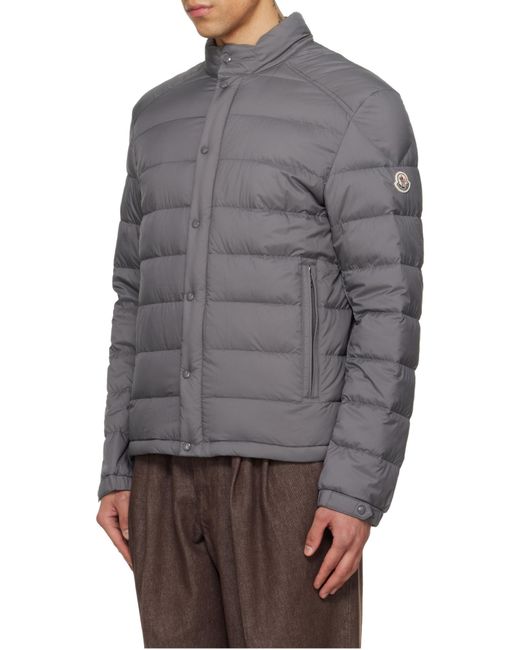 Moncler Gray Selves Short Padded Jacket for men