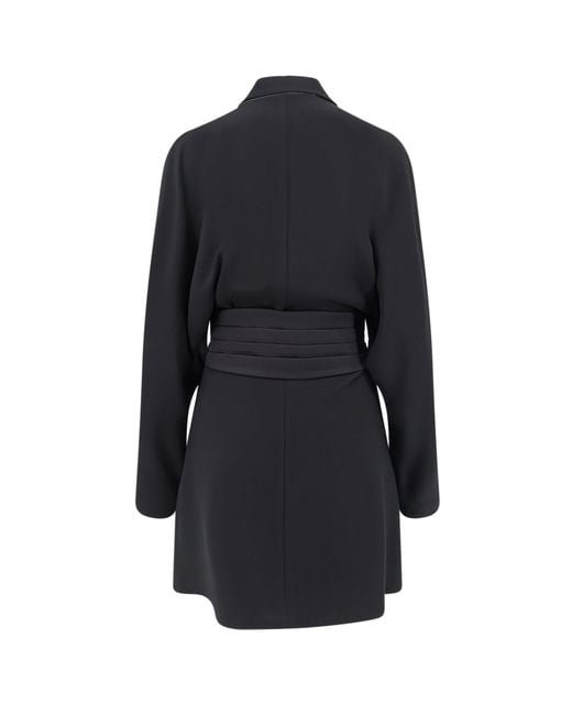 Brunello Cucinelli Black Long-Sleeved Dress