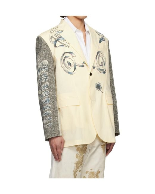 Jean Paul Gaultier Natural Multi-Tattoo Blazer for men