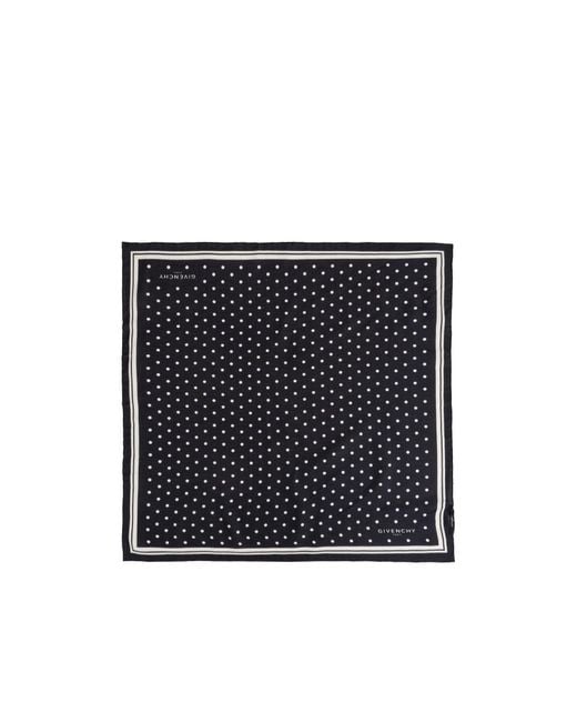 Givenchy Black Polka-Dot Pattern Scarf for men