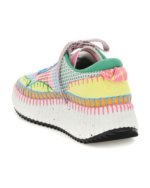Chloé Blue Nama Low-Top Sneakers