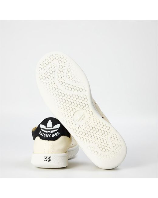 Balenciaga Natural X Adidas Stan Smith Lace-Up Sneakers