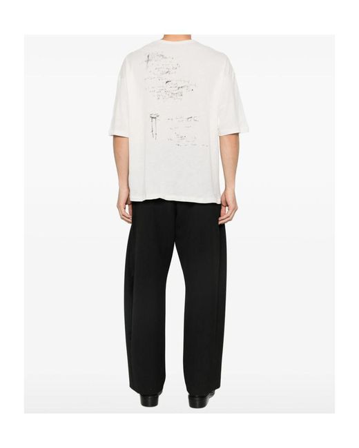 Ann Demeulemeester White Dieter Wild Wind Blows High Comfort T-Shirt for men