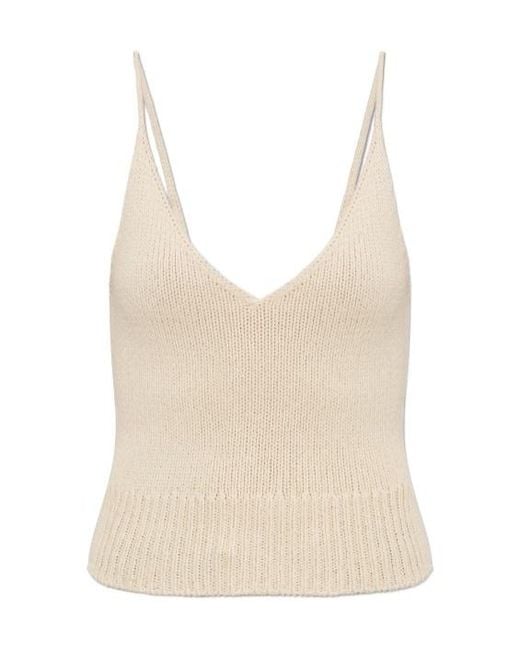 Re/done White V-Neck Camisole