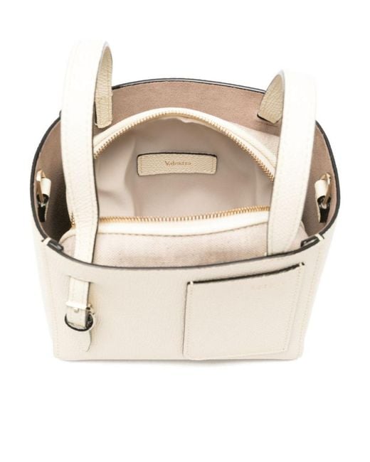 Valextra Natural Top Handle Shoulder Bag