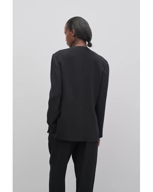 The Row Black Alda Double-Breasted Blazer
