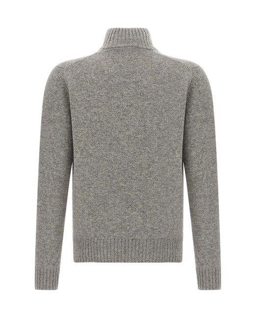 Zanone Gray Chioto Flexwool Cardigan for men