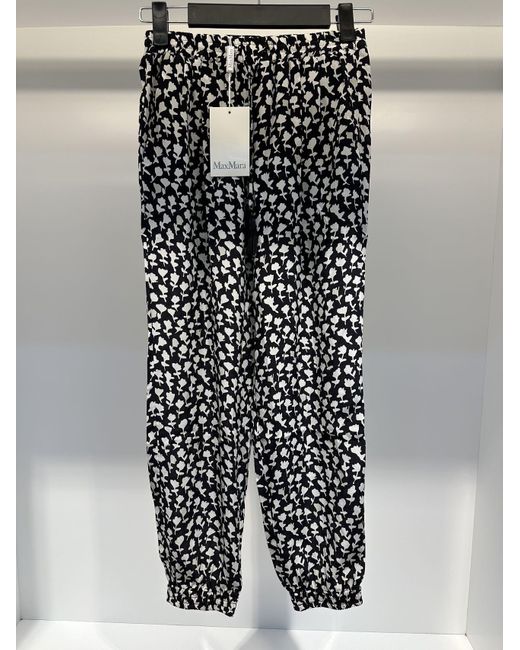 Max Mara White Elastic Waist Casual Pants