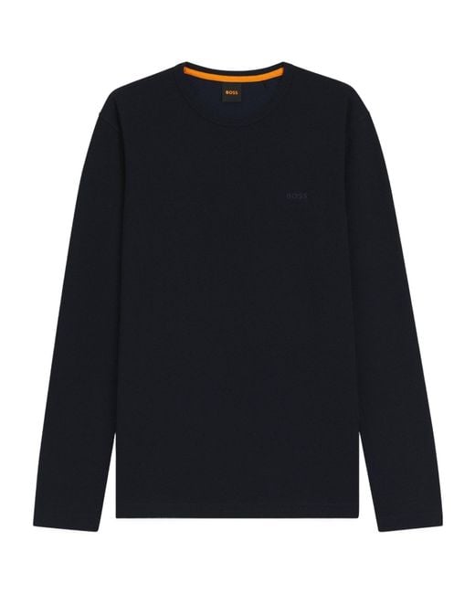 Boss Blue Crewneck Longsleeve Tshirt for men
