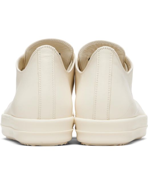 Rick Owens White Temple Low-Top Sneakers for men