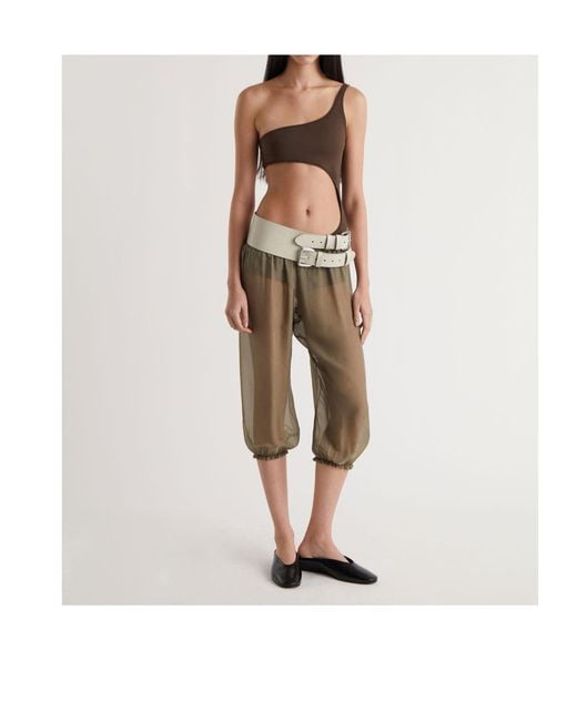 Paloma Wool Brown Asymmetrical Swimsuit