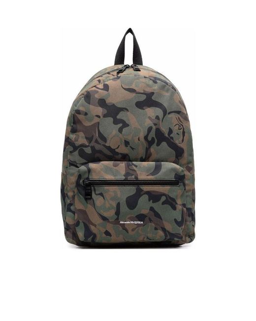 McQueen Gray Camouflage Metropolitan Backpack for men