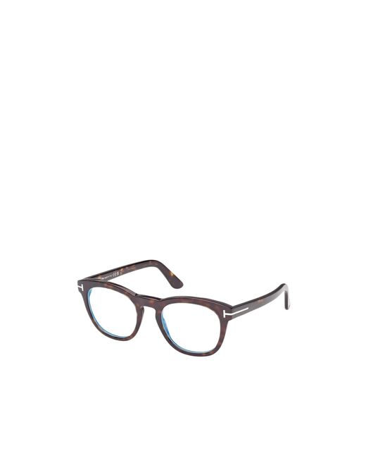 Tom Ford White Eyewear Round Frame Glasses for men