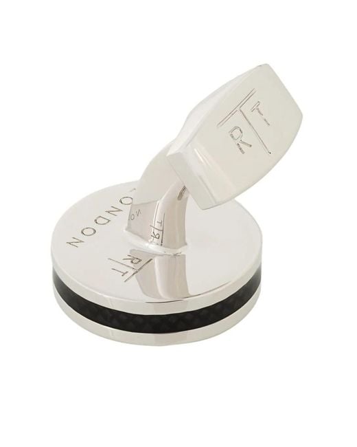 Tateossian Black Tablet Ice Cufflinks for men