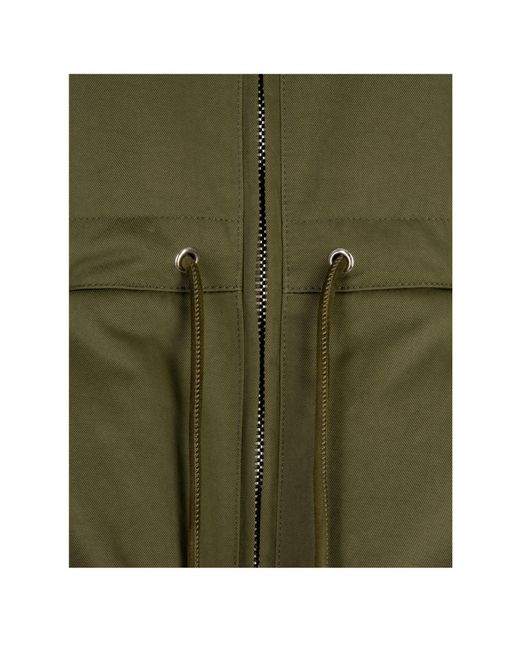 McQueen Green Peplum Drawstring Waist Puffer Jacket