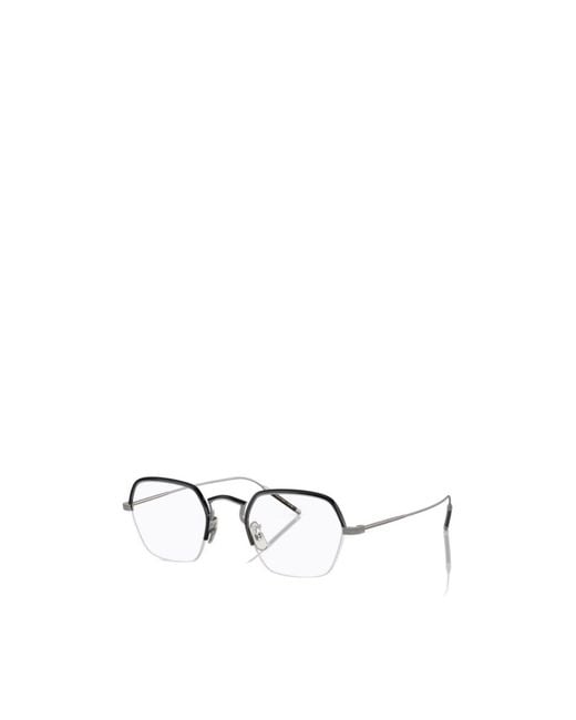 Oliver Peoples Metallic Tk-7 Geometric-Frame Glasses for men