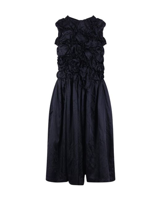 Comme des Garçons Blue Pleated Dress