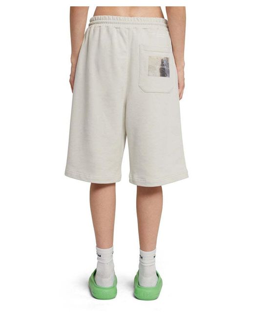 MSGM White Drawstring Track Shorts for men