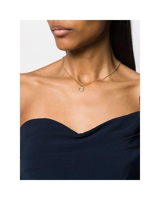 Ferragamo White Ferragamo Iconic Gancini Necklace