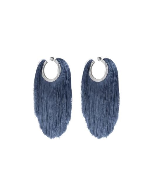 Alaïa Blue Tassel Earrings