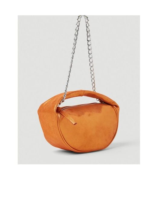 By Far Orange Baby Cush Small Handbag