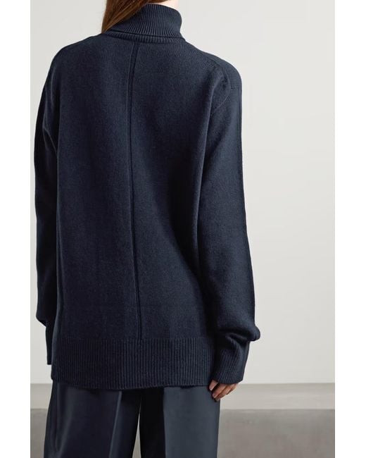 The Row Blue Stepny Roll-Neck Jumper