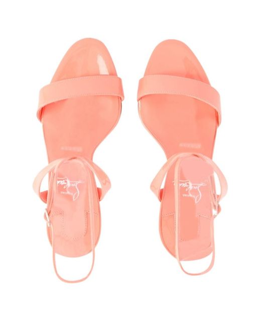 Christian Louboutin Pink Round-Toe High-Heeled Sandals