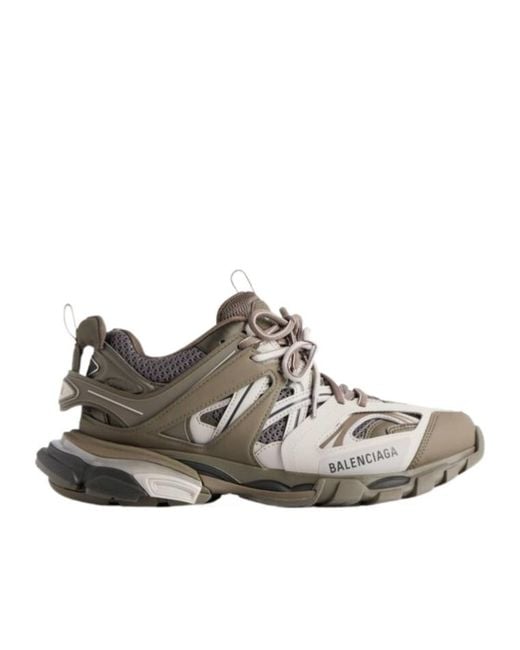 Balenciaga Gray Track Lace-Up Sneakers for men