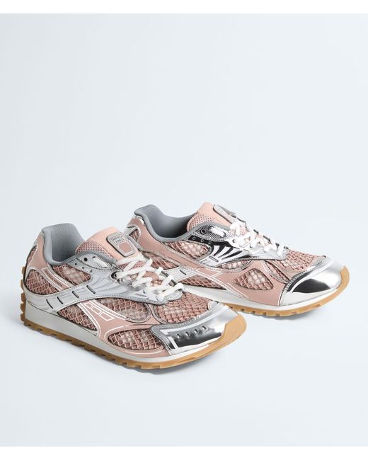 Bottega Veneta Pink Orbit Lace-Up Sneakers